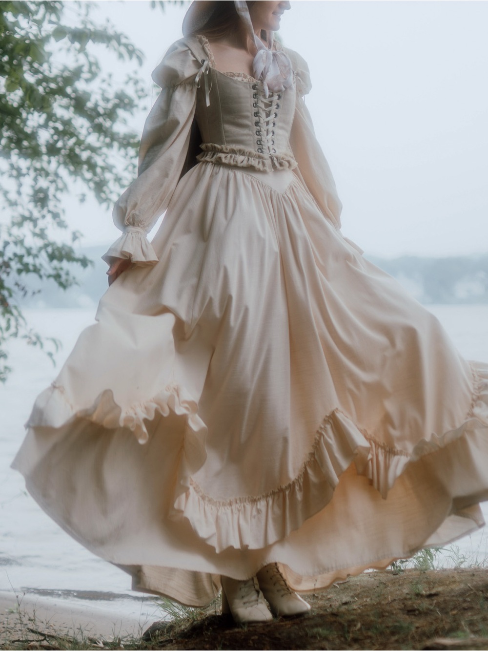 Medieval Renaissance Linen Blend Dress